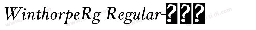 WinthorpeRg Regular字体转换